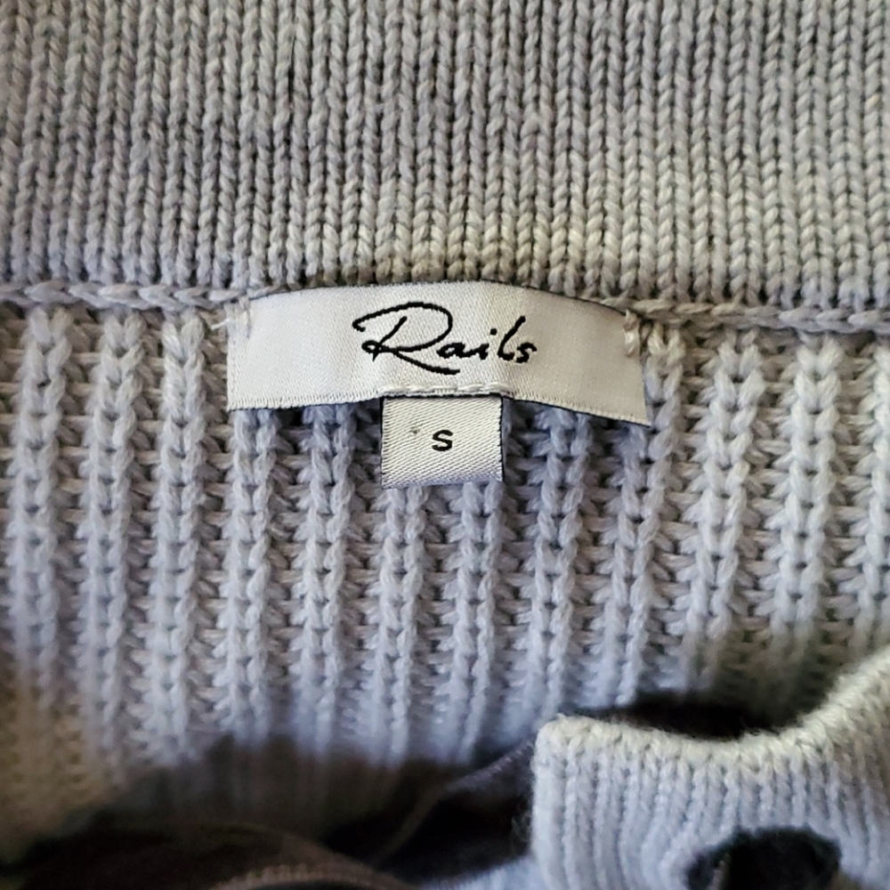 Rails Gray Lace Up Sweater Size S - Picture 6 of 12